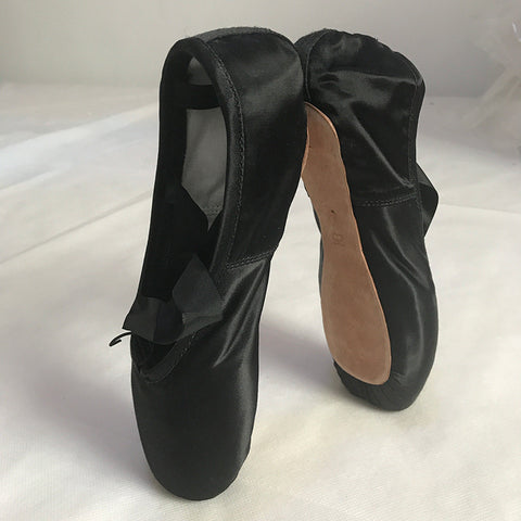 Black Pointe Ballet Shoes for Children and Adult