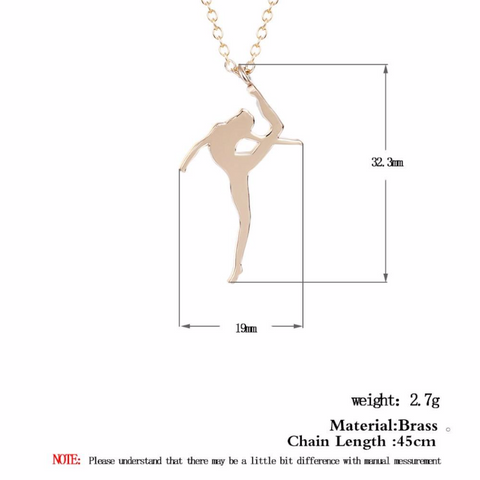 Silver Plated Ballerina  Pendant Necklace For Women with Clavicle Chain