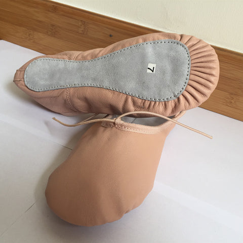 Pink Leather Full Sole Ballet Shoes