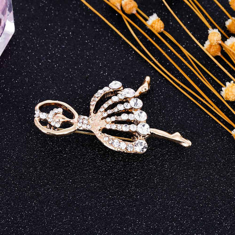 Ballerina Gold Luxury Brooch