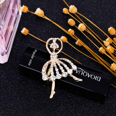 Ballerina Gold Luxury Brooch