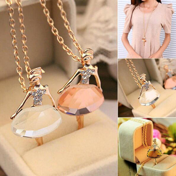 Long Chain Ballerina Necklace