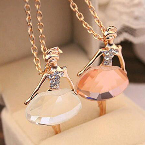 Long Chain Ballerina Necklace